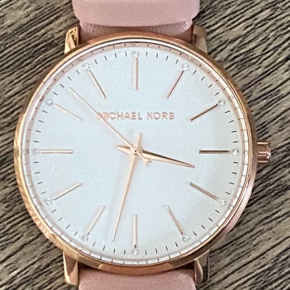 Michael Kors Pyper Rose Gold-Tone Leather Watch